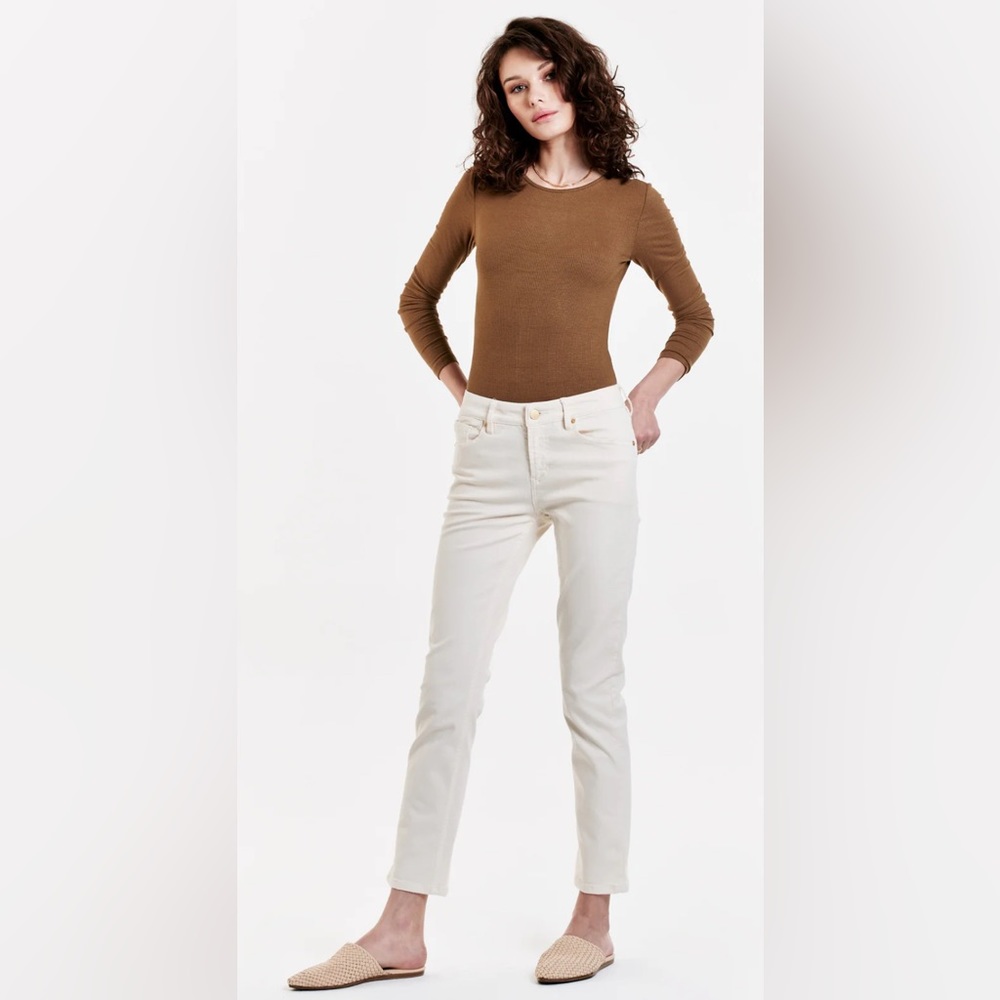 Anthropologie BLAIRE STRAIGHT LEG JEAN WHEAT dear John size 27   A485